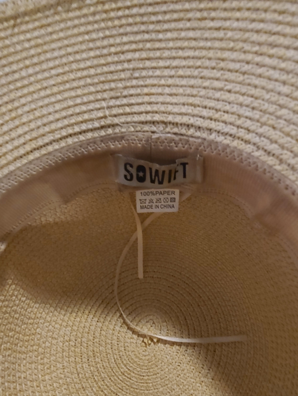 #67 - Sowift Straw Sun Hat with Black Ribbon - Women Accessories - Picture 2 of 2